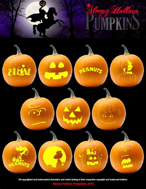 Peanuts Great Pumpkin Carving Patterns Printable PDF - Etsy