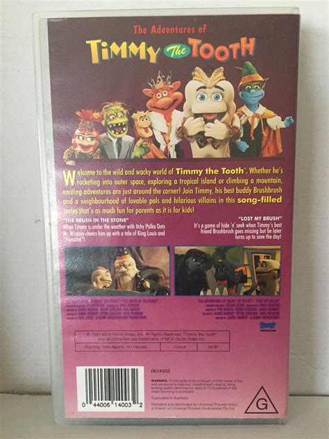 TIMMY THE TOOTH VOLUME 2 THE BRUSH IN THE STONE LOST MY BRUSH VHS