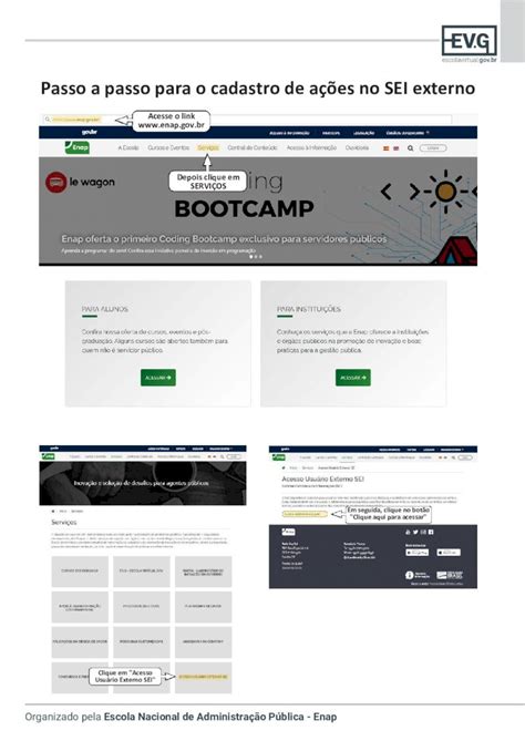 Pdf Gov Br Escolavirtual Passo A Passo Para O Cadastro De Ing