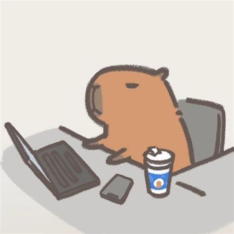 Save Follow In Cute Drawings Capybara Sleeping Drawing