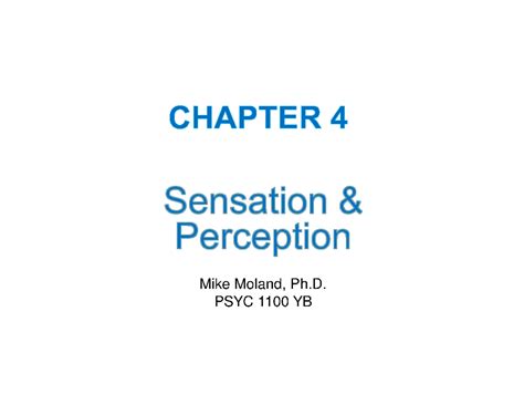 2019 Chapter 4 Psych 1100 YB Sensation Perception Mike Moland