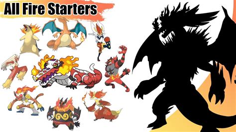 All Fire Starters Pokémon Fusion Gen 1 to Gen 9 Max S YouTube