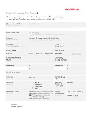 Participant Registration Waiver Example Docx Doc Template Pdffiller