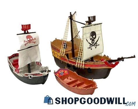 Piece Lot Geobra Playmobile Boats Pirate Ships Sailing Vessels