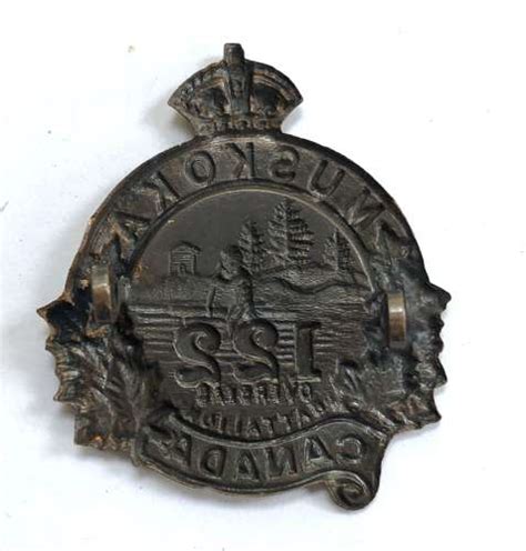 Canada 122nd Muskoka Bn CEF WWI Cap Badge