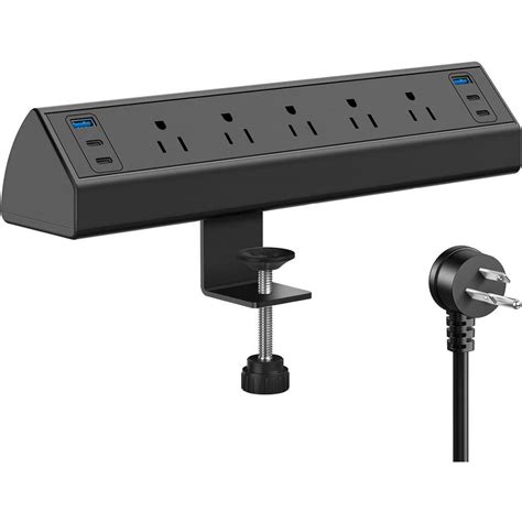 Lukyamzn 5 Outlet Power Strip With USB Port And 6 Ft Cord Fits 1 6