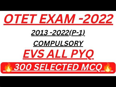 Otet Exam Evs Paper All Pyq In One Video Otet Paper