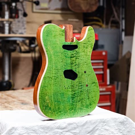 Figured Maple Tele Body Maple Sapele Tele Reverb