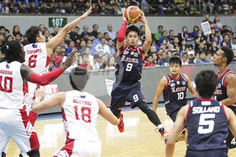 Letran Knights Outduel San Beda In Game One Shootout Near First NCAA