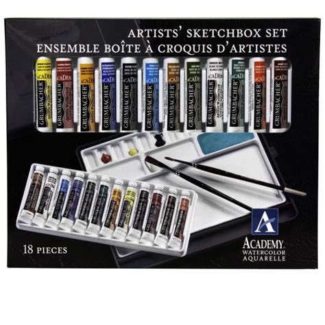 Grumbacher Academy Watercolor Artists Sketchbox Set Watercolour