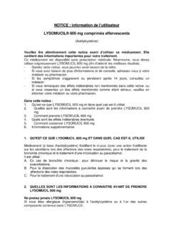 NOTICE Information De Lutilisateur LYSOMUCIL Notice Information