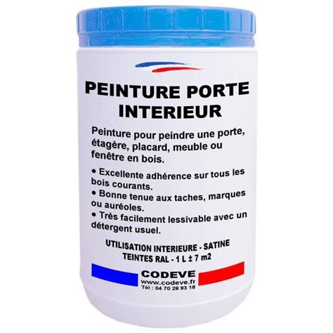 Peinture Porte Interieur Pot 1 L Codeve Bois 7016 Gris