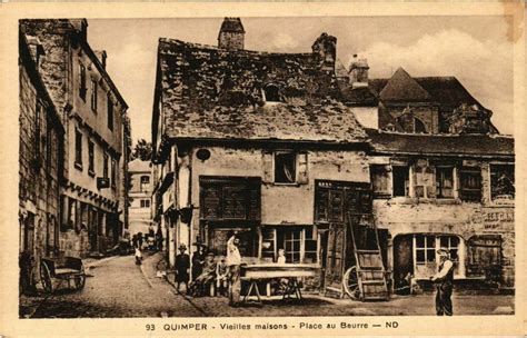 Quimper Vieilles Maisons Place Au Beurre France Quimper Cartorum