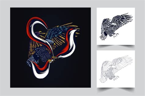 Premium Vector Garuda Mascot With Modern Illustration Concept Style