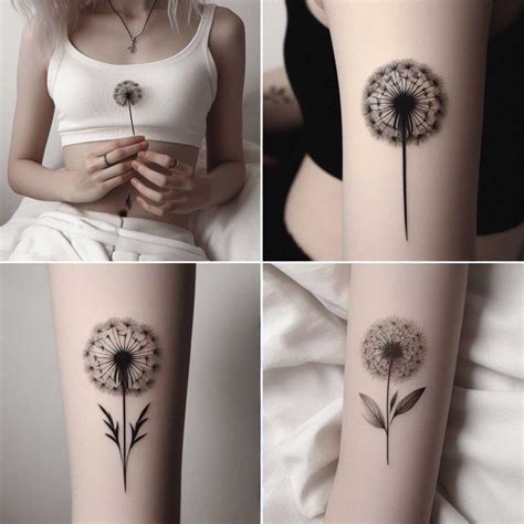 Pusteblume Tattoo Bedeutung und Vorlage für das Fineline Motiv