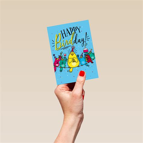 Personalised Happy Birthday Birds Card Hallmark