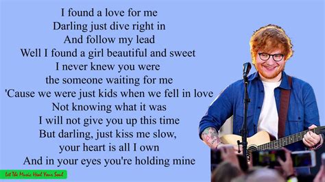 ED Sheeran - Perfect (lyrics) - YouTube