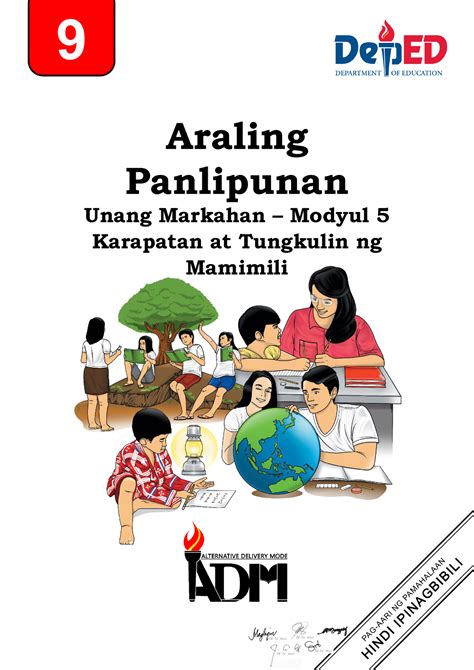 Araling Panlipunan Unang Markahan Modyul 5 Karapatan At Tungkulin Ng