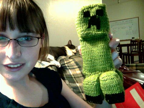 Knit Creeper Plushie Rminecraft