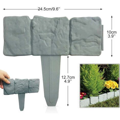 Bordure De Pelouse De Jardin Pcs M Cl Ture Bordures De Plantes