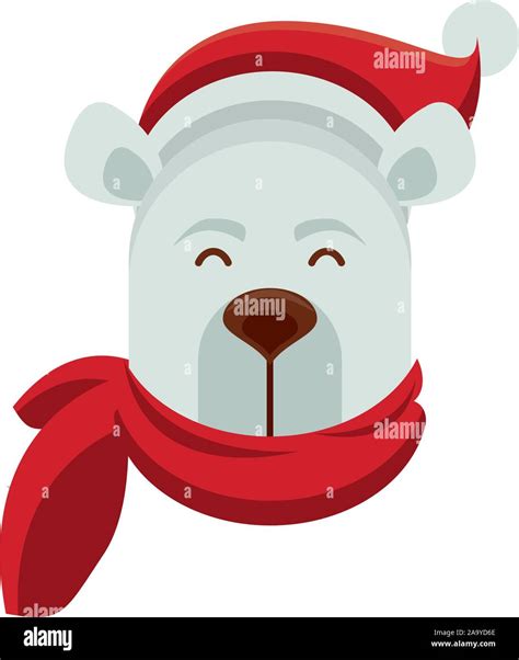 Cute Polar Bear With Scarf Character Stock Vector Image And Art Alamy