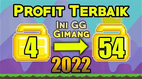 Cara Profit Terbaik Dengan Modal Wl Best Profit Growtopia