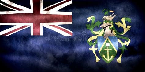 3D Illustration Of A Pitcairn Islands Flag Realistic Waving Fabric