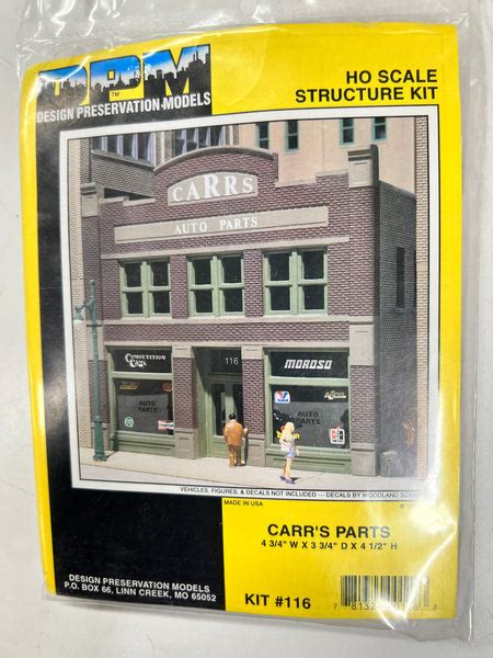 Design Preservation Models Dpm 116 Carrs Parts Kit Ho Scale