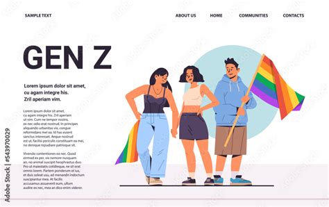 People Holding Lgbt Rainbow Flags Gay Lesbian Love Parade Pride Festival Transgender Love