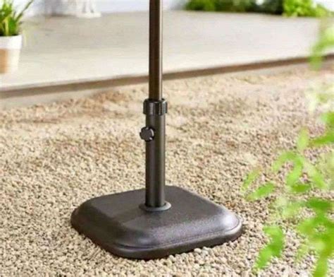 Stylewell Lbs Concrete And Resin Patio Umbrella Base In Black