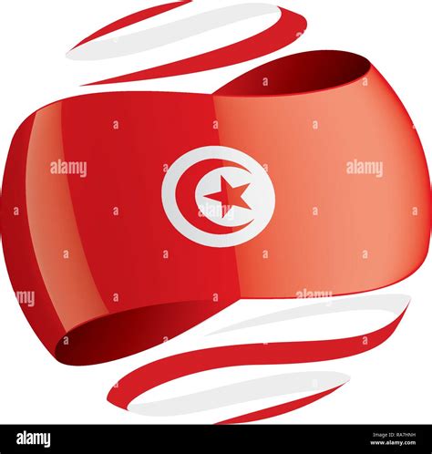 Tunisia Flag Vector Illustration On A White Background Stock Vector