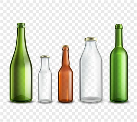 Glass bottles transparent 479512 Vector Art at Vecteezy