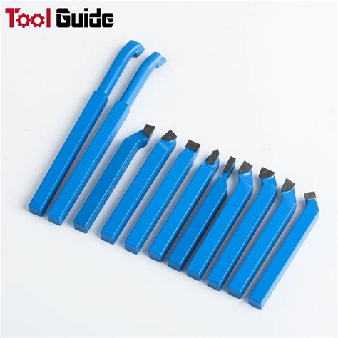 11PC 8mm 5/16" Mini Lathe Tool Set Carbide Tip Metal Cutting Turning ...