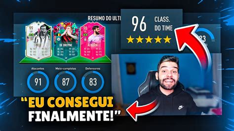 CONSEGUI O PRIMEIRO FUT DRAFT 96 DO MUNDO O MELHOR TIME DA HISTÓRIA do