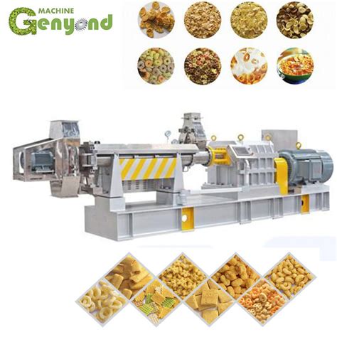 Wheat Flour Puffed Snack Foods Making Production Extruder Machine