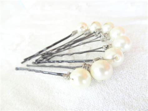 Ivory Pearl Bobby Pins Bridal Hair Accessories Wedding Hair Etsy