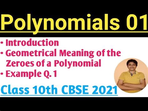 Polynomials Class 10 Introduction Geometrical Meaning Of The