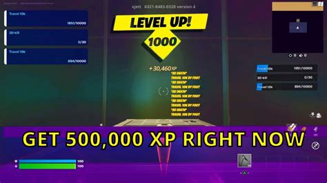 Get Half A Million Xp Right Now Fortnite Xp Glitch Youtube