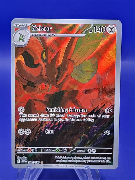 Scizor Illustrator Rare Art Obsidian Flames Pokemon Values