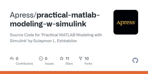 Github Apress Practical Matlab Modeling W Simulink Source Code For