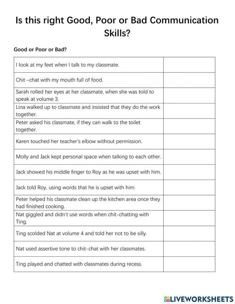 Social Skills Worksheets 15 Worksheets Library