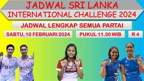 Jadwal Sri Lanka International Challenge Hari Ini Day