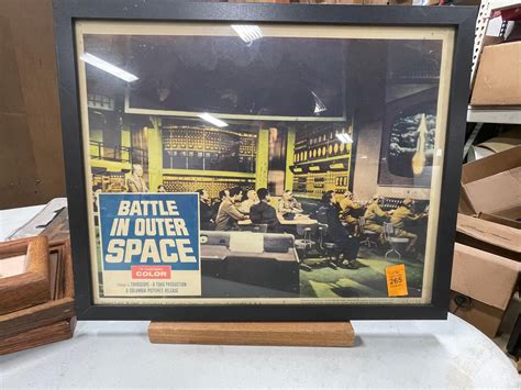 Lot - framed "battle in outer space" movie poster