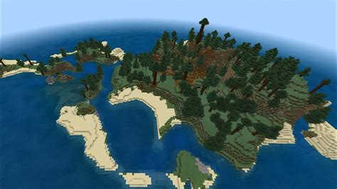 Minecraft Bedrock Mega Taiga Survival Island Seed Youtube