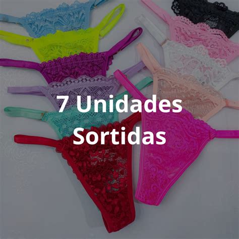 Kit C Unidades De Calcinha Fio Dental Regulagem Lingerie Sexy Shopee Brasil
