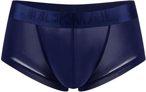 Jockmail Ultra Thin Ice Sexy Underwear Men Boxers Solid Convex Mens Underpants Short Panties Gay