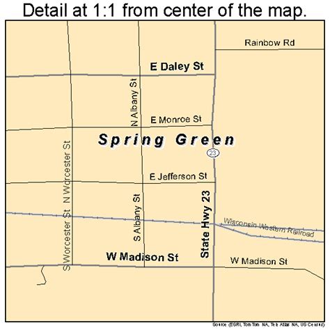 Spring Green Wisconsin Street Map 5576025