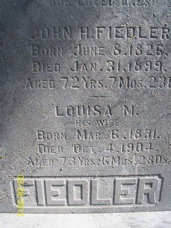 Johann Heinrich John Fiedler Find A Grave Memorial