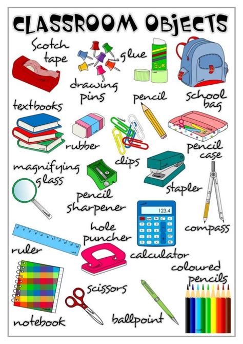 Parts Of The Classroom Vocabulary Google Search