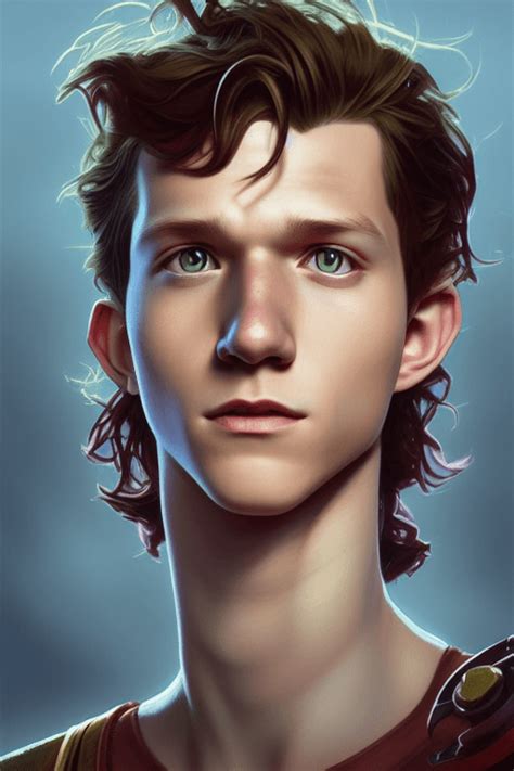 Tom Holland Portrait Link from Zelda Fantasy Digital Painting · Creative Fabrica